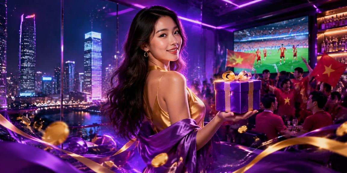 Người dùng tại Hà Nội kiểm tra thông tin rebate và bonus nạp tiền trên nền neon rực rỡ